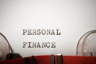 Daktiloyla yazılmış kişisel finans metni.