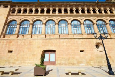 Gomara Kontlarının sarayının dış görünüşü, Adalet Sarayı, Soria, Castilla Leon, İspanya.