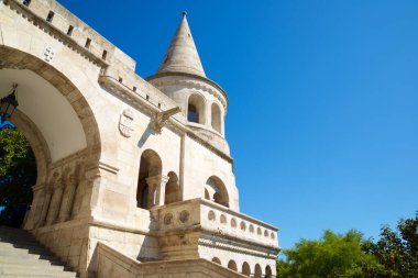 Macaristan 'ın ünlü balıkçı kalesi Halaszbastya, Budapeşte' deki kule..