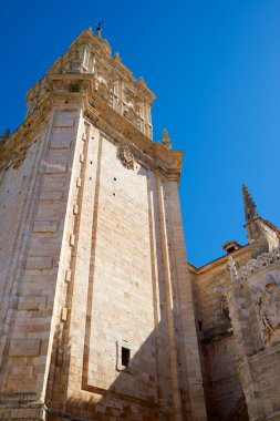 El Burgo de Osma 'da açık gökyüzü olan katedralde Soria ili, İspanya' da Castilla Leon.
