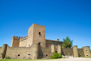 Segovia, Pedraza 'da gökyüzü açık, İspanya' da Castilla Leon..