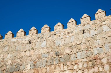 Avila şehrinde duvar, İspanya 'da Castilla Leon.