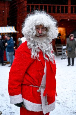 Orebro İsveç 11 Aralık 2022 Noel Fuarı, şehrin eski bir bölümü olan Wadkoping 'de.