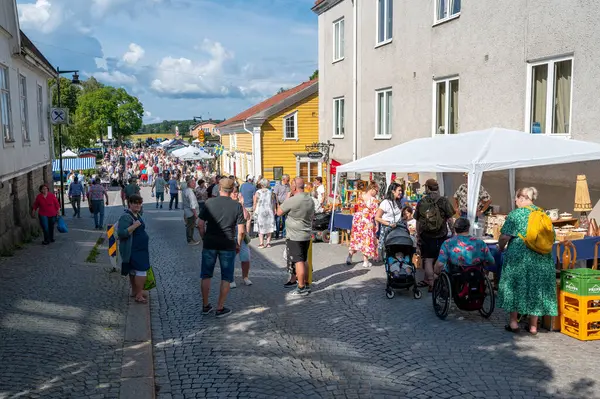 stock image Antique market in the town of Askersund Sweden August 3 2024