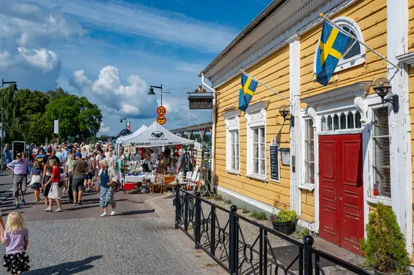 stock image Antique market in the town of Askersund Sweden August 3 2024