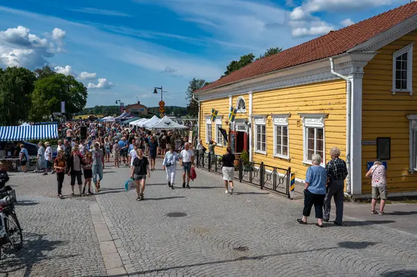 stock image Antique market in the town of Askersund Sweden August 3 2024