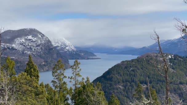 Vedere Spre Lacul Lacar Lângă San Martin Los Andes Patagonia — Videoclip de stoc