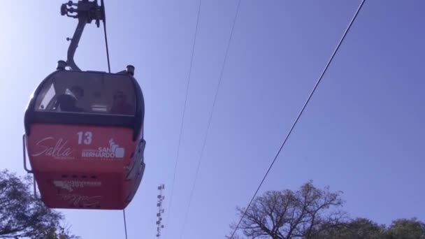 San Bernardo Hill Salta Daki Kablolu Araba Salta Eyaletinin Başkenti — Stok video