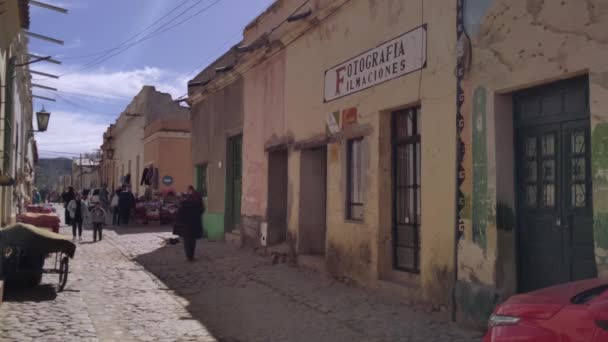 Rua Tilcara Localizado Província Jujuy Argentina — Vídeo de Stock