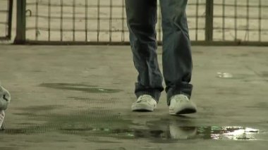 Arjantin 'in Buenos Aires Eyaleti' ndeki bir hapishanede tutuklu. Düşük Açı Görünümü. 