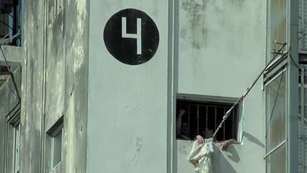Inmates Looking Window Bars Cell Olmos Maximum Security Prison Buenos — Vídeo de stock