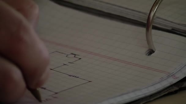 Inmate Drawing Electrical Diagram Education Class Prisoners Argentine Jail Close — Video