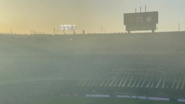 View of La Bombonera Stadium and Boca Juniors Fans during a Match in Buenos Aires, Argentina. 4K Resolution.