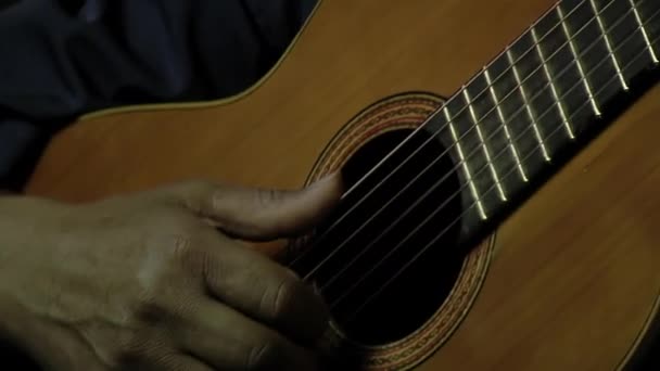 가우초는 아르헨티나 부르는 클래식 기타를 가까이 — 비디오