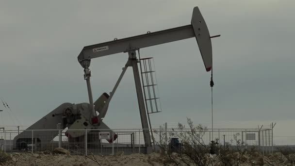 Pumpjack Operating Oil Well Neuquen Basin Northern Patagonia Argentina — Wideo stockowe