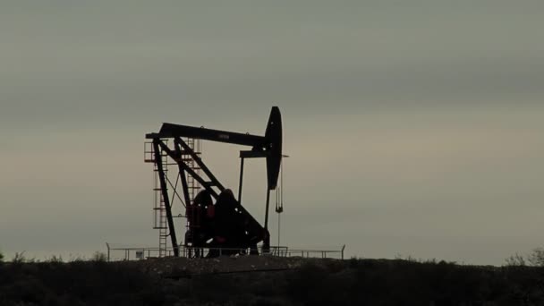 Pumpjack Oil Field Plaza Huincul Neuquen Province Patagonia Argentina — Wideo stockowe