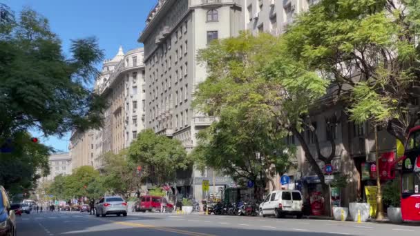 Downtown Buenos Aires Capital Argentina Resolution — Stock Video