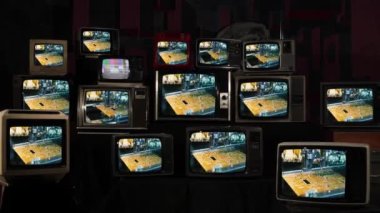 Otomatik PCB Assembly using Pick ve Place Machine and Vintage Televisions. 4K Çözünürlüğü.