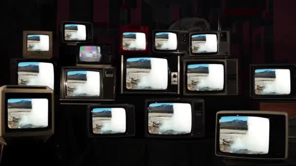 Pole Gejzera Tatio Chile Retro Televisions Rozdzielczość — Wideo stockowe