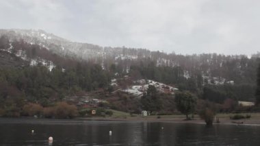 San Martin de los Andes 'in kışın Neuquen bölgesi, Arjantin. 4K Çözünürlüğü.