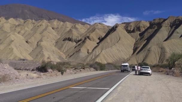 Carros Estrada Rota Nacional Província Jujuy Argentina — Vídeo de Stock
