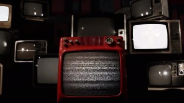 Albuquerque, New Mexico ve Vintage Televisions bayrağı. 4K Çözünürlüğü.
