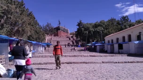 Heroes Independence Monument Humahuaca City Provincie Jujuy Argentinië — Stockvideo