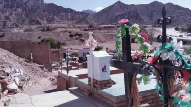 Gamla Kyrkogården Maimara Quebrada Humahuaca Jujuy Province Argentina Sydamerika — Stockvideo