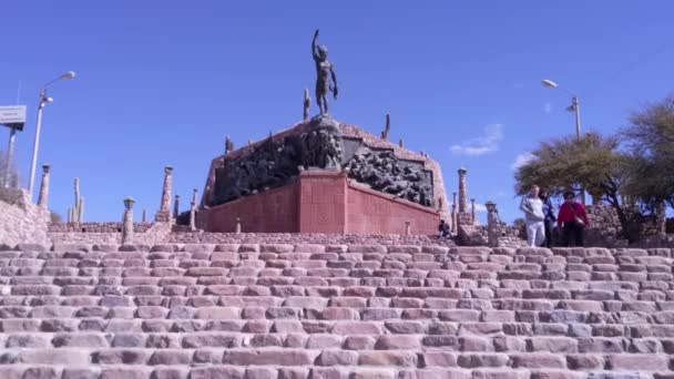 Självständighetsmonumentets Hjältar Staden Humahuaca Provinsen Jujuy Argentina — Stockvideo