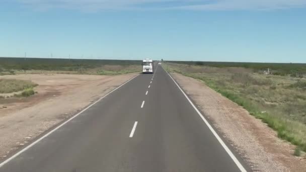 Subjektive Ansicht Eines Lastwagens Auf Der Straße Der Landschaft Von — Stockvideo