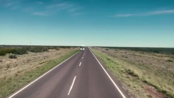 Vista Subjetiva Camión Carretera Campo Argentina Resolución — Vídeos de Stock