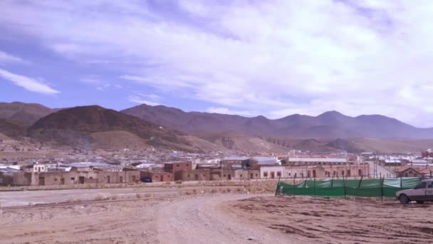 San Antonio Los Cobres Small Town Andes Mountains Salta Province — стокове відео