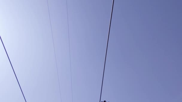 在阿根廷萨尔塔省首府萨尔塔圣贝纳多山的缆车 — 图库视频影像
