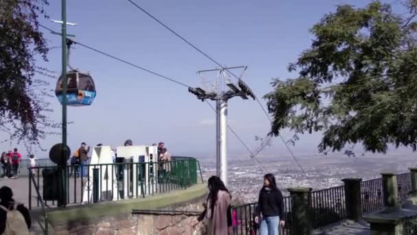 Turisti San Bernardo Hill Salta Capoluogo Della Provincia Salta Argentina — Video Stock