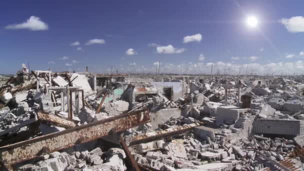 Upadłe Budynki Villa Epecuen Zalane Duchem Miasto Prowincji Buenos Aires — Wideo stockowe