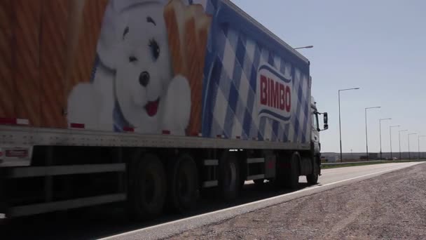 Caminhão Estrada Província Rio Negro Patagônia Argentina Resolução — Vídeo de Stock