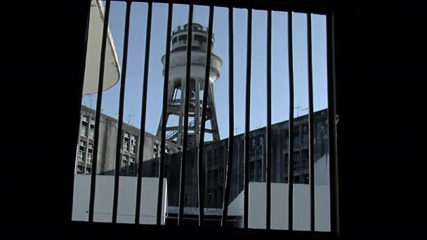 Menara Pengawal Dilihat Dari Sel Penjara Keamanan Maksimum Provinsi Buenos — Stok Video