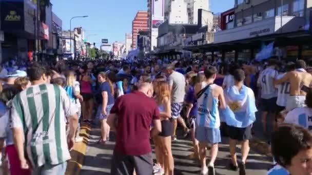 Celebraciones Buenos Aires Después Que Argentina Ganara Copa Mundial Fifa — Vídeo de stock