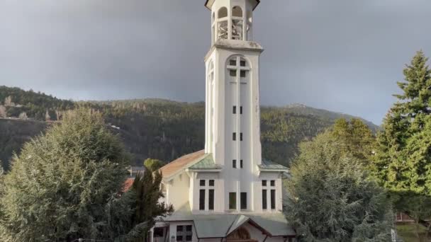 Iglesia San José San Martín Los Andes Pueblo Patagonia Argentina — Vídeos de Stock