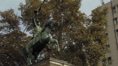 Şili, Santiago 'da General San Martin' in heykeli.  