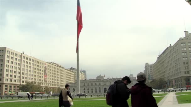 大統領宮殿はチリのサンティアゴ チリで モネダ と呼ばれた — ストック動画