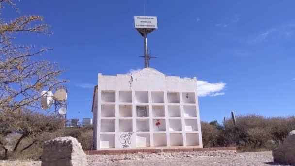 Pequeno Santuário Perto Monumento Heróis Independência Humahuaca Província Jujuy Argentina — Vídeo de Stock