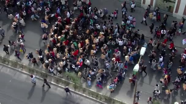 Exposição Tambores Marcha Los Bombos Marcha Dos Tambores Província Santiago — Vídeo de Stock