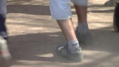 Man Dancing Argentine Folk Dance Among Crowd in Santiago del Estero, Argentina  Low Angle View