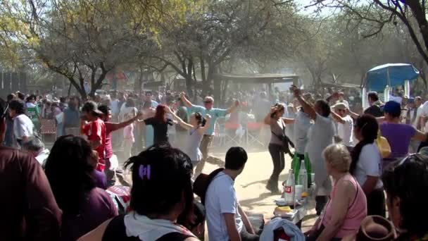 Gente Bailando Santiago Del Estero Argentina — Vídeo de stock
