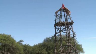 Ahşap Gözetleme Kulesi: La Pampa 'da Kırsal Mülkte Geleneksel Mangrullo.  