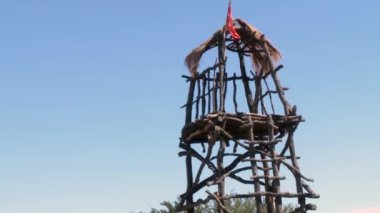 Ahşap Gözetleme Kulesi: La Pampa 'da Kırsal Mülkte Geleneksel Mangrullo.  