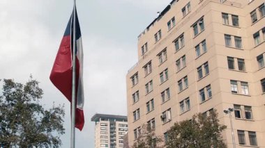 Şili Ulusal Bayrağı Santiago Merkezi, Şili - 4K Çözünürlüğü
