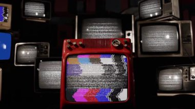 Kanada 'nın Alberta ilinin bayrağı, Retro Televisions' da. 4K Çözünürlüğü.