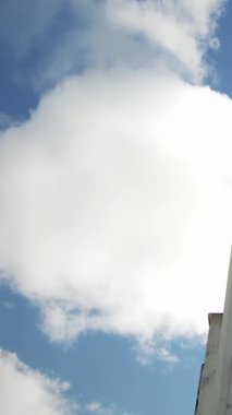 Buenos Aires Eyaleti, Arjantin 'deki tarihi Carhue Belediye Binası - 4K Dikey Video